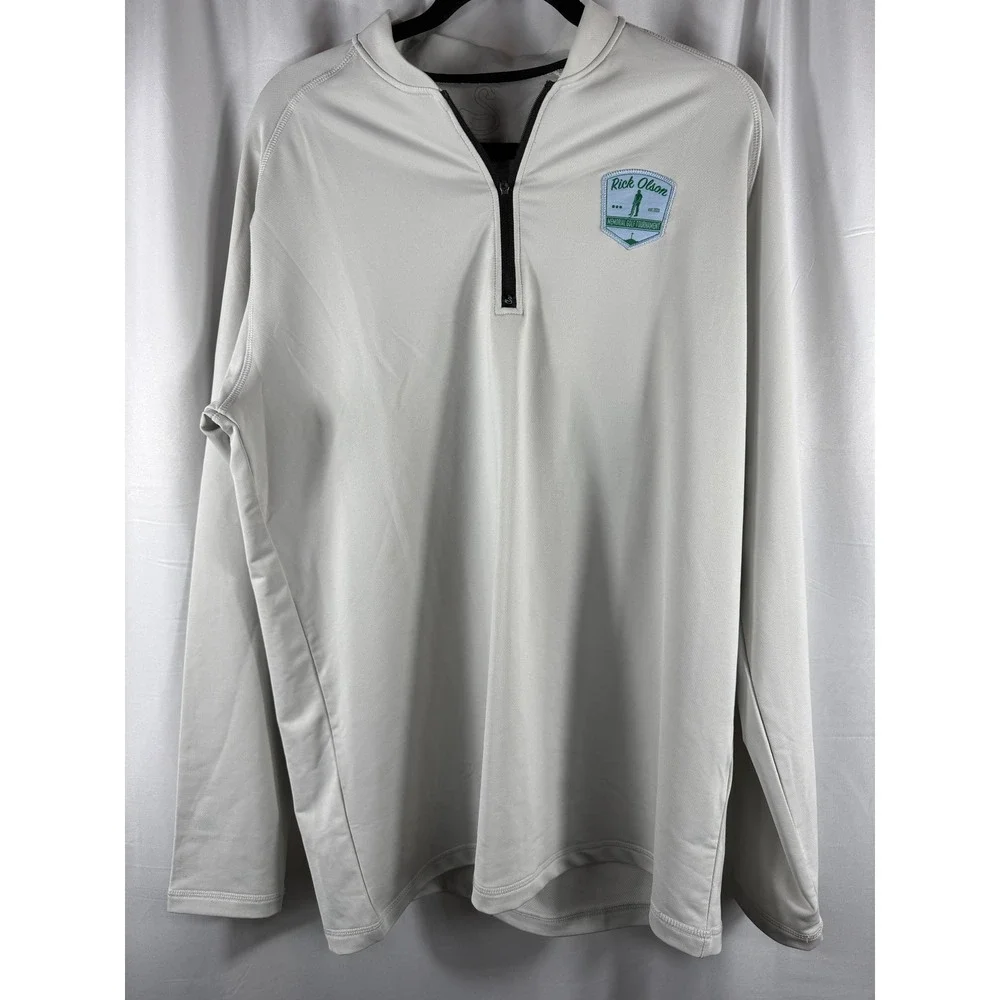 Swannies Rick Olson Memorial Golf Tournament Pullover Long‎ Sleeve Gray Mens L